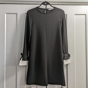 Wednesday / Sabrina style Mango A Line dress with white cuffs